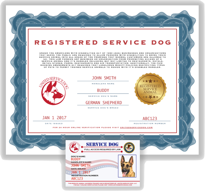 Service Dog Registration Papers | United Service Dog