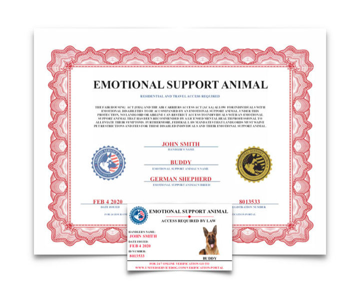 esa certified dog