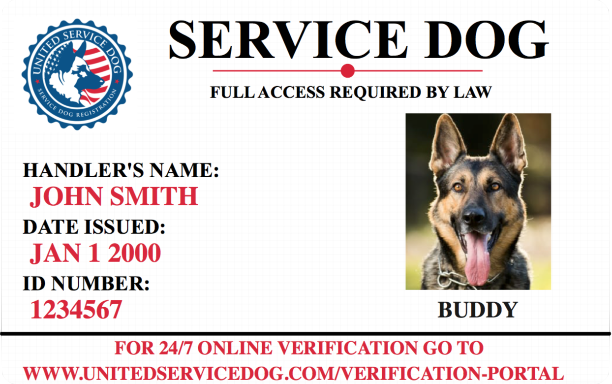 Service Dog Certification Florida Image Collections Editable Certificate Template Emotional Support Animal Id Card Template